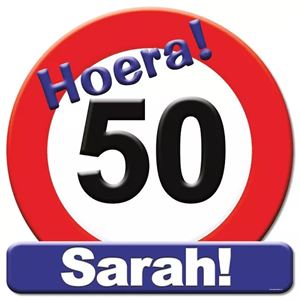 Verkeersbord 50 jaar Sarah